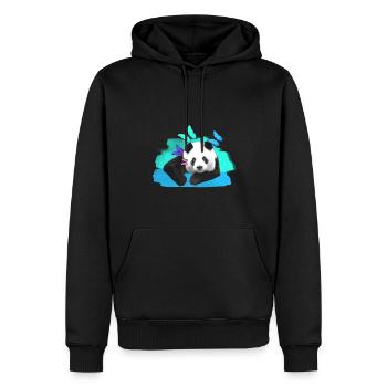 Panda,Panda Bear,Colorful,Graffiti,Painting,Blue - Men’s Premium Organic Hoodie - black - Front - Nico (187cm)