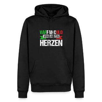 Italy Italian Vaffanculo - Men’s Premium Organic Hoodie - black - Front - Nico (187cm)