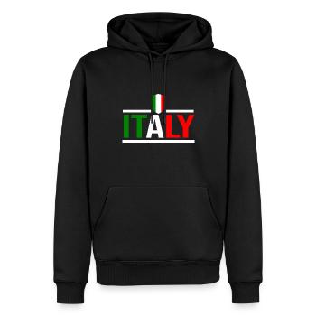Italie Italien Italien Italie - Sweat à capuche Premium bio Homme - noir - Devant - Nico (187cm)