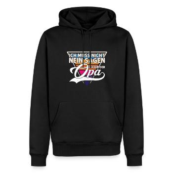 Grossmutter Oma Omas Geschenk - Männer Premium Bio Hoodie - Schwarz - Vorne - Nico (187cm)