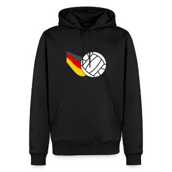 Handballer Deutschland Flagge Handball - Männer Premium Bio Hoodie - Schwarz - Vorne - Nico (187cm)