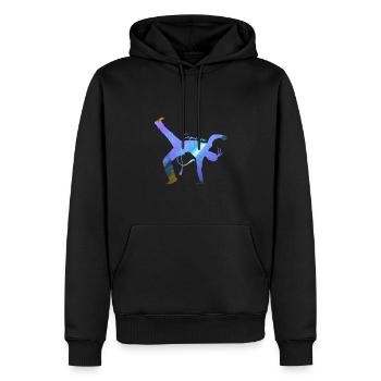 Capoeira,Sports,Graffiti,Coloré,Peinture - Sweat à capuche Premium bio Homme - noir - Devant - Nico (187cm)