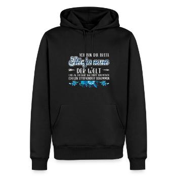 Stiefmama Familie Bonusmama Geschenk - Männer Premium Bio Hoodie - Schwarz - Vorne - Nico (187cm)