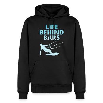Kitesurfen Kitesurfen Kiteboarding Kiteboarder - Männer Premium Bio Hoodie - Schwarz - Vorne - Nico (187cm)