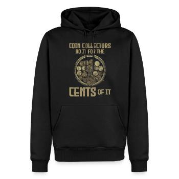 Münzsammler Sammler Numismatischer Numismatiker - Männer Premium Bio Hoodie - Schwarz - Vorne - Nico (187cm)