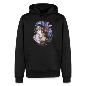 Mystische Magierin Fantasy Hellseherin Wahrsagerin - Männer Premium Bio Hoodie - Schwarz - Vorne - Nico (187cm)