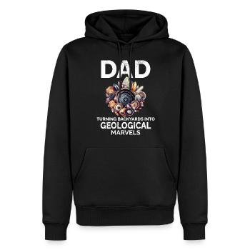 Fels Sammeln Papa Edelstein Sammler Geologe - Männer Premium Bio Hoodie - Schwarz - Vorne - Nico (187cm)