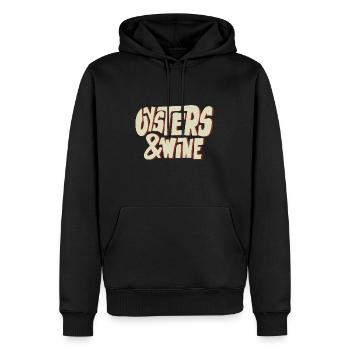 Huîtres et vin Ironic Saying Seafood Chef - Sweat à capuche Premium bio Homme - noir - Devant - Nico (187cm)