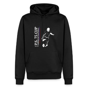American football - Men’s Premium Organic Hoodie - black - Front - Nico (187cm)