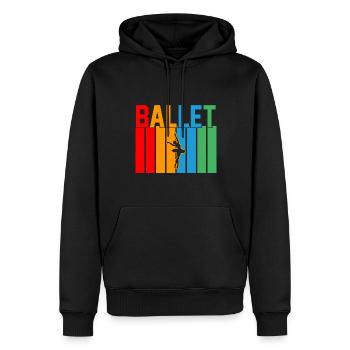 Ballett Retro-Design Ballett Geschenk - Männer Premium Bio Hoodie - Schwarz - Vorne - Nico (187cm)