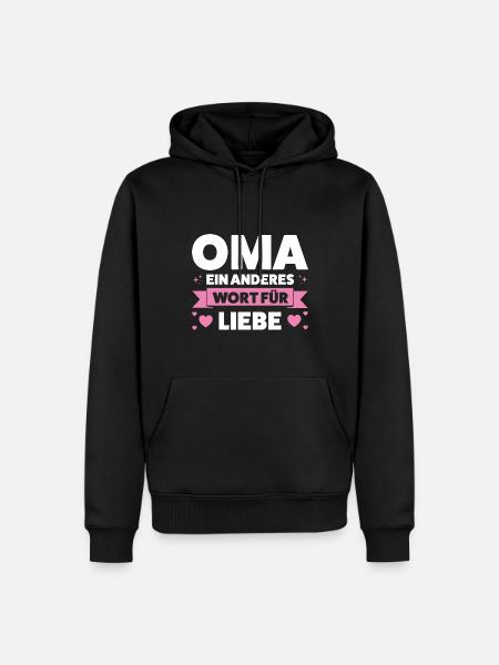Oma Großmutter Omas Geschenk - Männer Premium Bio Hoodie - Schwarz
