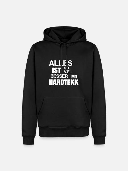 Hardtekk - Merch - Tekk - Geschenk - Männer Premium Bio Hoodie - Schwarz