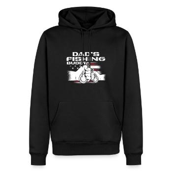Angeln Angler Vater Sohn Dad's Fishing Buddy - Männer Premium Bio Hoodie - Schwarz - Vorne - Nico (187cm)