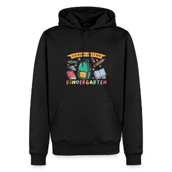 Kindergarten Anfang Kita-Start Geschenk - Männer Premium Bio Hoodie - Schwarz - Vorne - Nico (187cm)