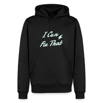 Repariere den Elektroarbeiter, Handwerker, - Männer Premium Bio Hoodie - Schwarz - Vorne - Nico (187cm)