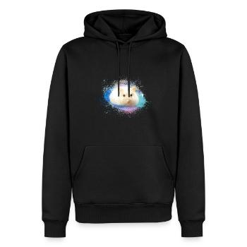 hamster, graffiti,malerei,blau,türkis,zwerghamster - Männer Premium Bio Hoodie - Schwarz - Vorne - Nico (187cm)