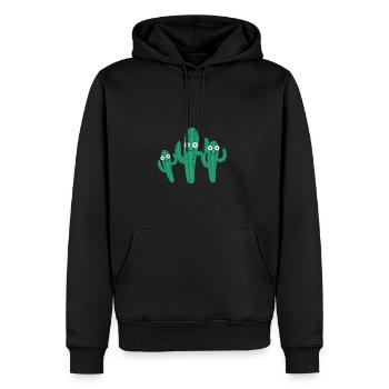 Famille Cactus,Mexique,Cactus, Famille - Sweat à capuche Premium bio Homme - noir - Devant - Nico (187cm)