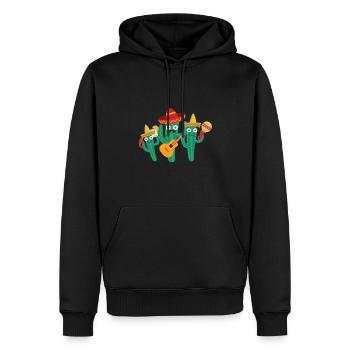 kaktus familie,mexiko,mexikaner,Mariachi - Männer Premium Bio Hoodie - Schwarz - Vorne - Nico (187cm)