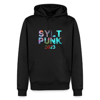 sylt punksylt punk,punk,punks,sylt,graffiti - Männer Premium Bio Hoodie - Schwarz - Vorne - Nico (187cm)