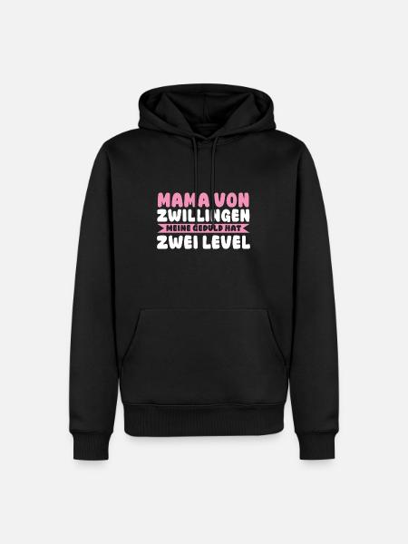 Mom of twins - Men’s Premium Organic Hoodie - black