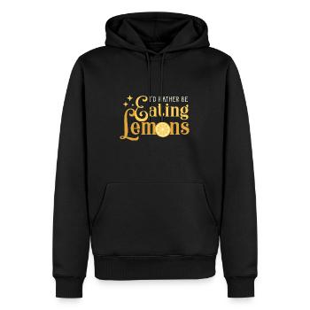 Manger des citrons Fruits d'été Limonade tropicale - Sweat à capuche Premium bio Homme - noir - Devant - Nico (187cm)