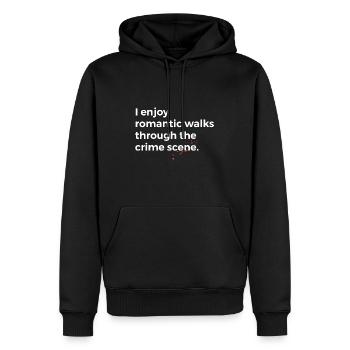 Spurensicherung - Kripo Polizei Kriminaltechnik - Männer Premium Bio Hoodie - Schwarz - Vorne - Nico (187cm)
