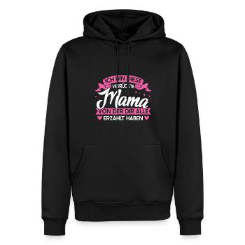 Mutter Familie Mütter Geschenk - Männer Premium Bio Hoodie - Schwarz - Vorne - Nico (187cm)