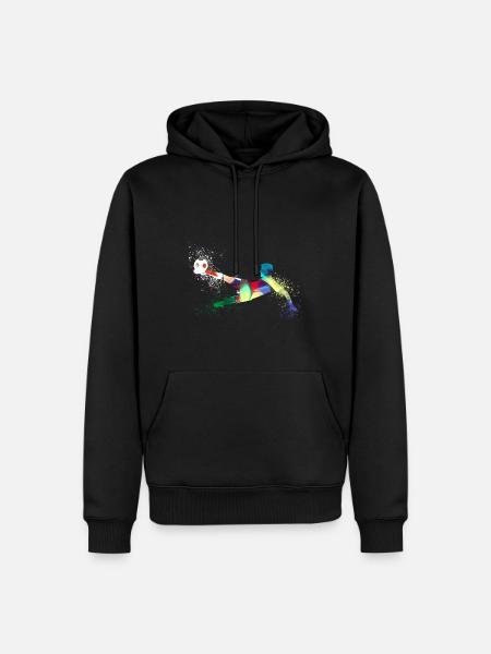 Fußball ,Fußballer, Männerfußball,graffiti - Herre Premium økologisk hoodie - sort