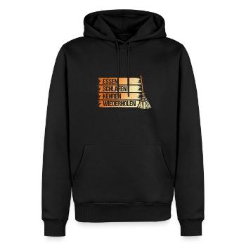 Facility Manager Gardien Gardien - Sweat à capuche Premium bio Homme - noir - Devant - Nico (187cm)