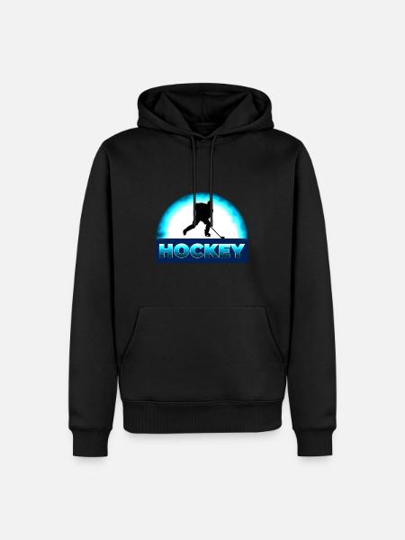 Eishockey - Männer Premium Bio Hoodie - Schwarz