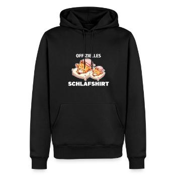 Schlafshirt Giraffe Schlafanzug Geschenk - Männer Premium Bio Hoodie - Schwarz - Vorne - Nico (187cm)