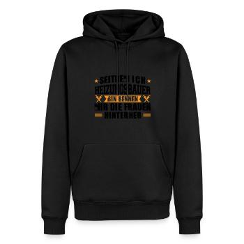 Heizungsbauer Beruf Heizungsinstallateur Geschenk - Männer Premium Bio Hoodie - Schwarz - Vorne - Nico (187cm)
