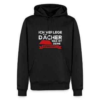 Dachdecker Beruf Dachdecken Geschenk - Männer Premium Bio Hoodie - Schwarz - Vorne - Nico (187cm)