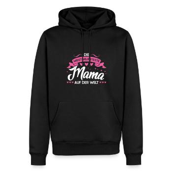 Mutter Familie Mütter Geschenk - Männer Premium Bio Hoodie - Schwarz - Vorne - Nico (187cm)