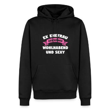Geschieden Frau Scheidung Geschenk - Männer Premium Bio Hoodie - Schwarz - Vorne - Nico (187cm)