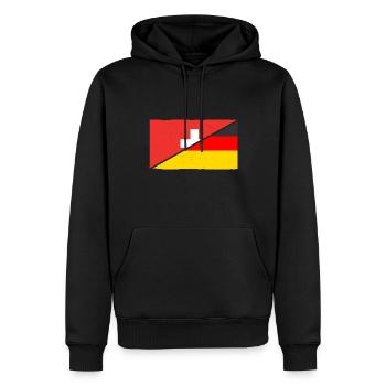 Suisse Allemagne Suisse - Sweat à capuche Premium bio Homme - noir - Devant - Nico (187cm)