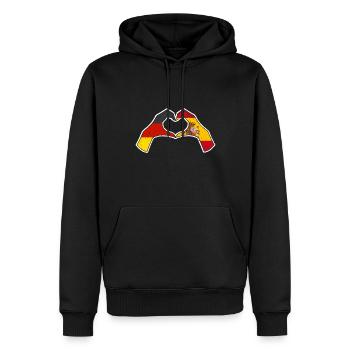 Spanier Deutschland Spanien - Männer Premium Bio Hoodie - Schwarz - Vorne - Nico (187cm)