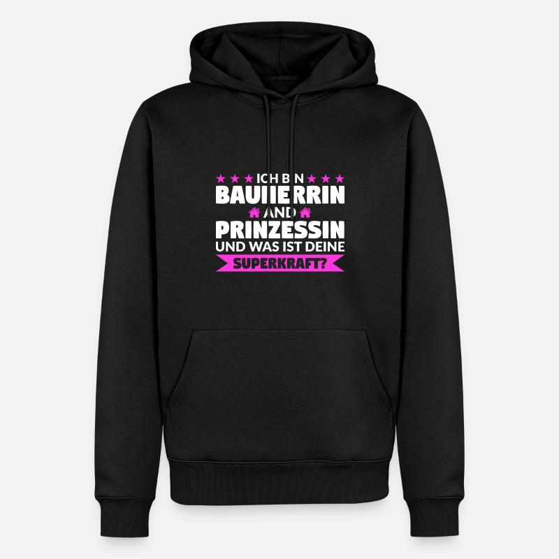 Bauherrin Bauherr Bauherrinnen Geschenk - Männer Premium Bio Hoodie - Schwarz