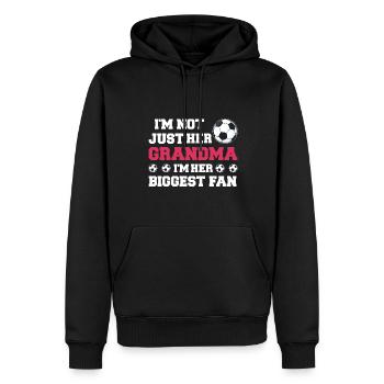Fußball Oma Enkelin Fußball Oma Sport Geschenk - Männer Premium Bio Hoodie - Schwarz - Vorne - Nico (187cm)