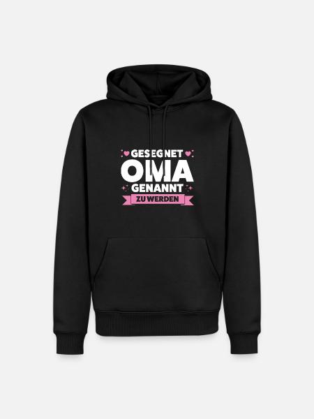 Oma Großmutter Omi Geschenk - Männer Premium Bio Hoodie - Schwarz