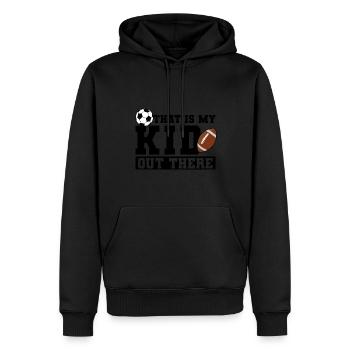 baller fussball baller Geschenk - Männer Premium Bio Hoodie - Schwarz - Vorne - Nico (187cm)