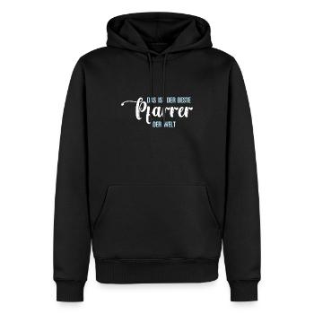 Bester Pfarrer Pastor Priester Katholisch Abschied - Männer Premium Bio Hoodie - Schwarz - Vorne - Nico (187cm)