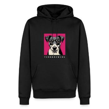 Terrorzwerg - Dog Merch for everyone -Jack Russell - Männer Premium Bio Hoodie - Schwarz - Vorne - Nico (187cm)