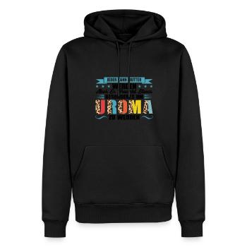 Uroma Familie Urgroßmutter Geschenk - Männer Premium Bio Hoodie - Schwarz - Vorne - Nico (187cm)