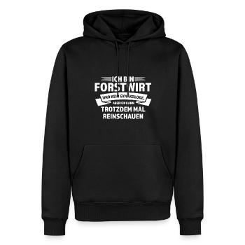 Forstwirt Förster Holzfäller Geschenk - Männer Premium Bio Hoodie - Schwarz - Vorne - Nico (187cm)