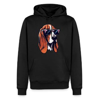 Foxhound australien Le modèle canin - Sweat à capuche Premium bio Homme - noir - Devant - Nico (187cm)
