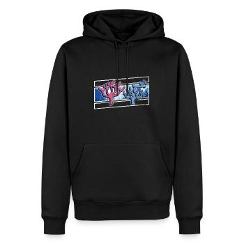 Récifs coralliens, environnement, nature, - Sweat à capuche Premium bio Homme - noir - Devant - Nico (187cm)