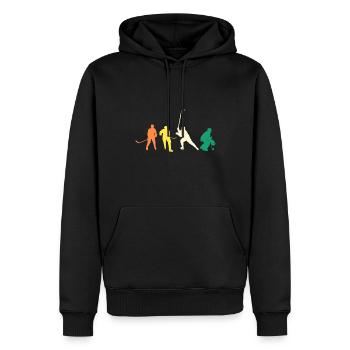 Eishockeyspieler Evolution Eishockey - Männer Premium Bio Hoodie - Schwarz - Vorne - Nico (187cm)