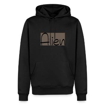 Alien - Männer Premium Bio Hoodie - Schwarz - Vorne - Nico (187cm)