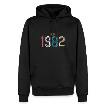 Juli 1982 - 40. Geburtstag Geschenk. Awesome. - Männer Premium Bio Hoodie - Schwarz - Vorne - Nico (187cm)